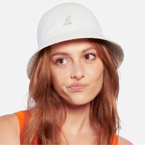 Kangol Bermuda Casual Bucket Hat - White - Size Medium - NWT